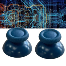 2PCS Joystick Cap for PS5 Game Console 3D Button Key Cover for Playstation5 Mushroom Joystick Cap -Black-Green