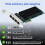 Adaptador Ethernet PCIe X1 para Placa de Rede Gigabit de 4 Portas com Chip I82576, Compatível com Windows 10/11, Ubuntu e Linux 6