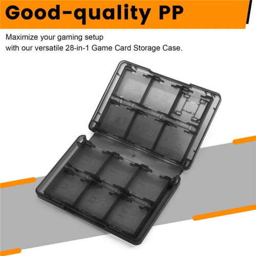 Custodia per Schede di Gioco 28 In 1 per  3DS - Portacartucce Resistente Nero 1