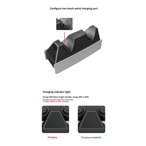 For PS5 Controller Charger Accessories with Fast Charging Dual Controller Charging Stand for  5 2