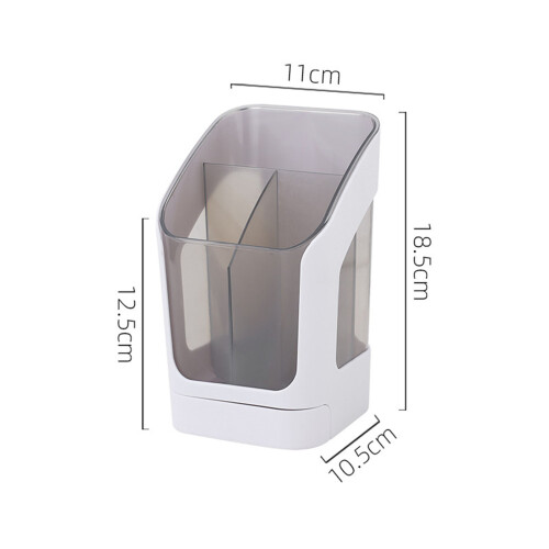 Plastic Chopstick Holder Rack 11x18.5x10.5cm White Kitchen Organizer 1