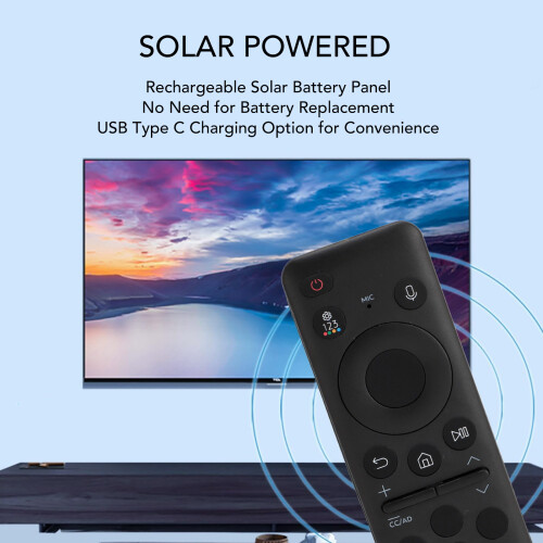 Solar Voice Remote Control for 65-85" 8K HDR Smart TVs, 200mAh 2