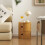 Ginger-Colored Round Bedside Table 4