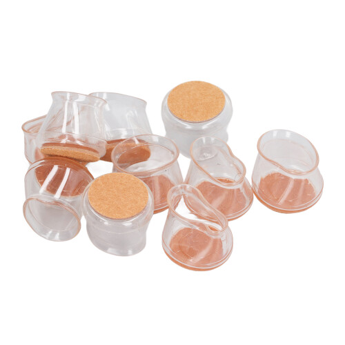 24 TPR Felt Chair Leg Protectors