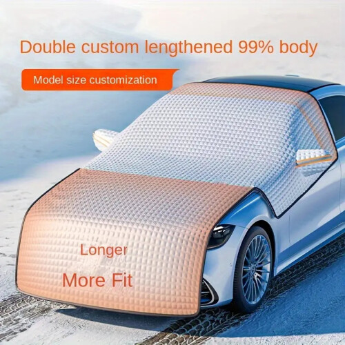 Car Snow Cover - Silvery Front Windshield Snow and Ice Protection 2