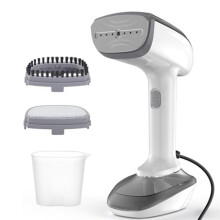 Powerful Handheld Fabric Steamer - 1800W with Fast Ceramic Heat- Plate, 2-In-1 Ironing & Wrinkle Remover,US Plug White