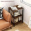 Retro Wooden 3-Layer Bedside Storage Rack Table 3