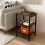 Retro Wooden 3-Layer Bedside Storage Rack Table 7