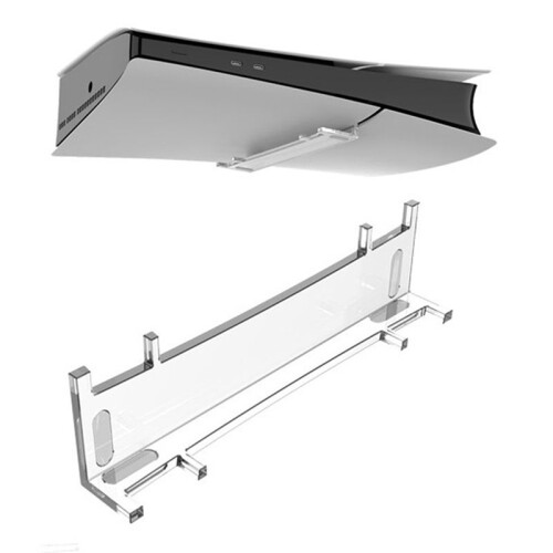 Storage Stand for PS5 Slim Optical Digital Console Easy Horizontal Storage Rack Game Console Crystal Stands, 1PCS