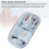 Transparent 2.4G/BT Wireless Mouse with 6 Buttons, Rechargeable, Blue 8