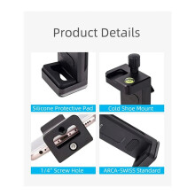 Universal Aluminum Alloy Tablet Phone Stand Holder Clip Tripod Adjustable Bracket for Mobile Phones(Silver-Gray)