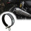 Universal Half Round Motorcycle Exhaust Clamp Muffler Bracket 4 Inch Black Silver Rustproof 2