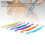 12Pcs Double Sided Cat Toothbrushes, Curved Handle, 16.5cm, 6 Colors 6