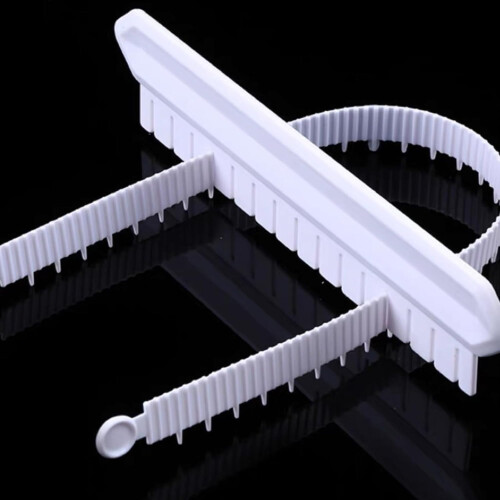 Adjustable Cake Arc Ruler Fondant Edge Marker with Scale for Precise Cake Border Decorating 2PCS 1