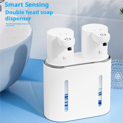 New Large Capacity Automatic Induction Soap Dispenser Foam Machine Double  Soap Dispenser Wall Mounted Handsanitizer 1