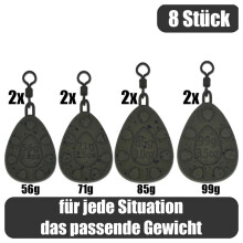 Fishing Carp Lead Set of 8 - 2pcs 56G / 71G / 85G / 99G I Carp Lead Carp Lead Fishing Lead Fishing Accessories
