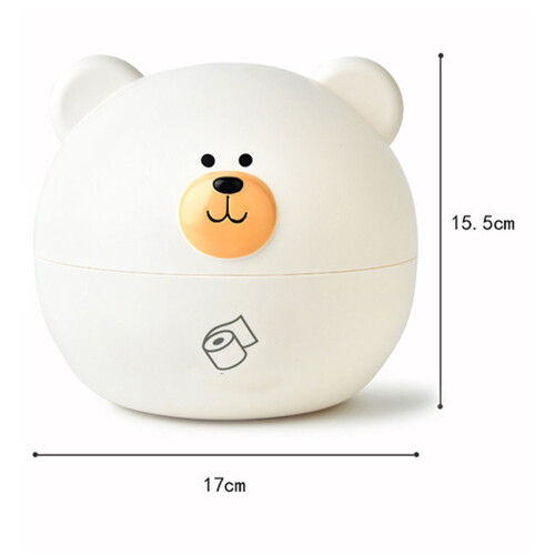 Cache-mouchoirs mignon ours blanc rond PP 9.52oz 1