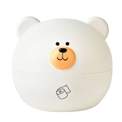 Cache-mouchoirs mignon ours blanc rond PP 9.52oz 2