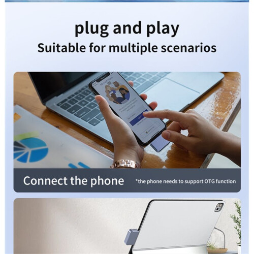 GODO 2230 Type-C USB M.2 NVMe SSD Enclosure Direct Plug Design Portable External Case for Phone/PC/ 1