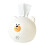 Cache-mouchoirs mignon ours blanc rond PP 9.52oz 11