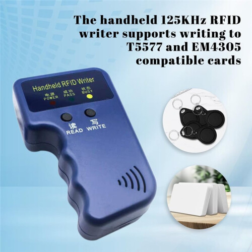 RFID Copier 125khz RFID Reader Writer Handheld ID Copier for T5577 or EM4305+10pcs T5577 Keychains 2