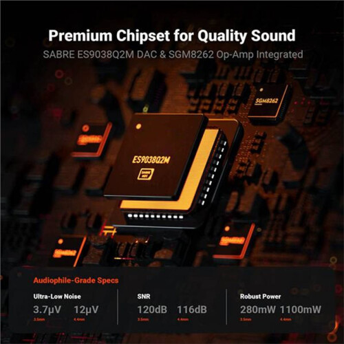 Fosi Audio SK02 Audio Amplifier USB Decoder Support DSD 256 PCM DAC Headphone Amp for 3.5MM & 4.4MM Balanced Headphone