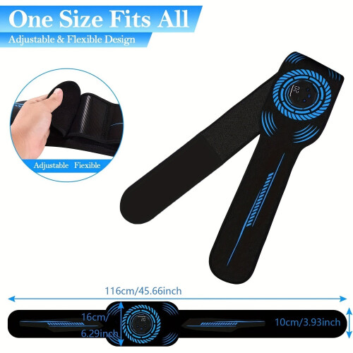 USB Rechargeable Ab Massage Belt – 6 Modes(Black) 1