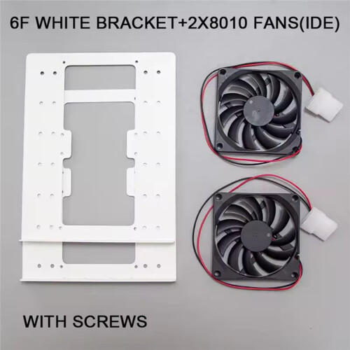 Chassis Built-in 6F Mechanical Hard Disk Bracket 3.5 Hard Disk Superimposed Expansion Fan Cooling for PC Case White,A 1