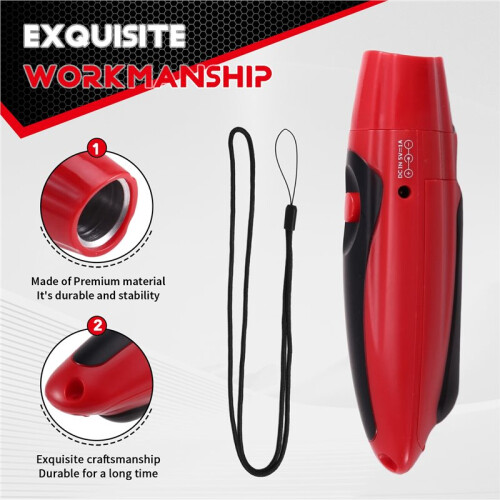 Three-Pitched Decibel Electronic Whistle Referee   Training Survival Anti-Wolf Whistle Rechargeable Red 1