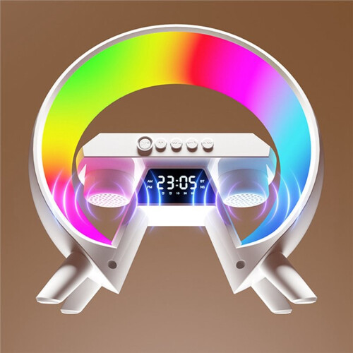 Wireless Charging  Speaker Ambient Light Alarm Clock Multifunctional Gift 2