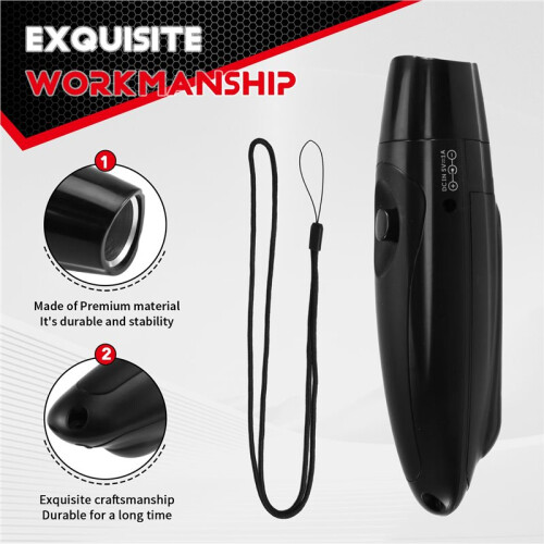 Three-Pitched Decibel Electronic Whistle Referee   Training Survival Anti-Wolf Whistle Rechargeable Black 1