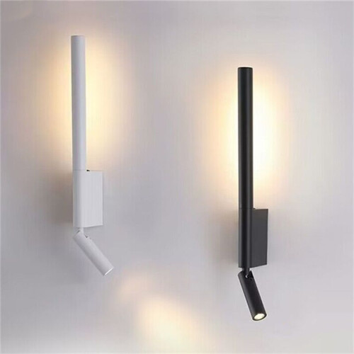 3000K Warm Light LED Wall Sconces Bedroom Bedside Wall Mounted Lamp Adjustable Light  for Hotel Room Master White 1