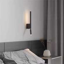 3000K Warm Light LED Wall Sconces Bedroom Bedside Wall Mounted Lamp Adjustable Light for Hotel Room Master White