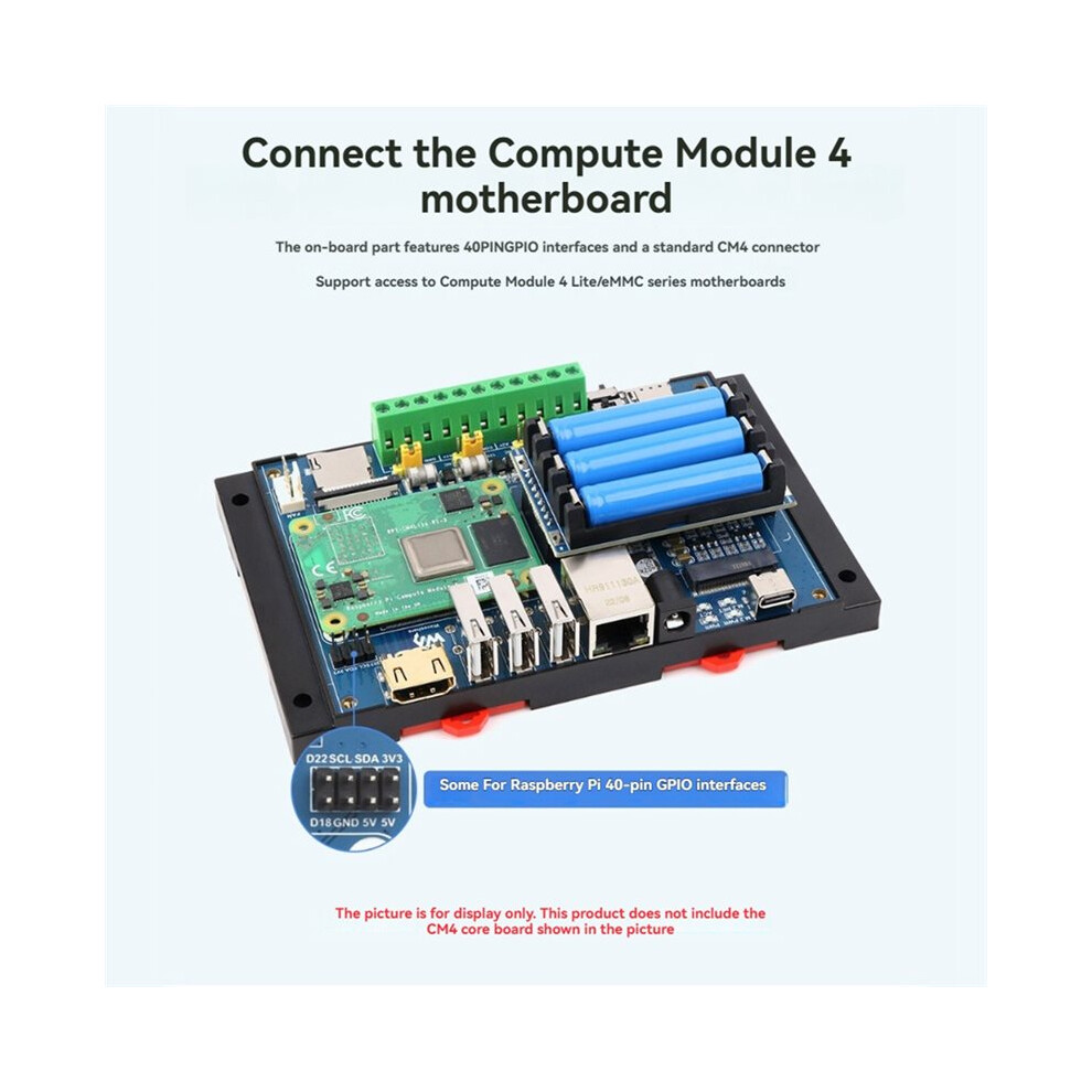 Waveshare Cm4 Industrial Expansion Module With Ups Module 4G Module Cm4-Io-Wireless-Base For Raspberry Pi Cm4 Eu Plug 6034006504839