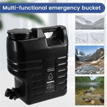Cubo de Agua de 12 L, Bidón Portátil de Gran Capacidad con Grifo Desmontable, Antifugas, para Viajes Al Aire Libre.