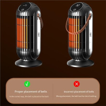 2000W Intelligent Desktop Space Heater Powerful PTC Ceramic Fast Heating 4 Heat Settings for Home Office Bedroom Eu Plug