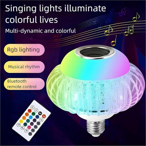 Lâmpada LED RGB  para Som, Compatível com Caixas de Som Inteligentes , com Controle Remoto 1