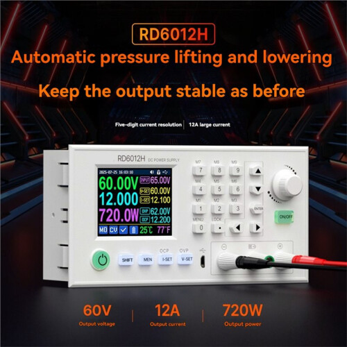 RD6012H  Step-Down Voeding 60V 12A  Naar  Instelbare Buck Boost-Module Ondersteunt Firmware-Upgrade 2