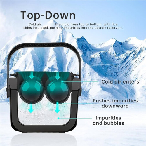 Forma de Gelo Esférica Transparente: Ideal para Uísque, Coquetéis e Bourbon. 1
