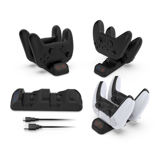 DOBE for  Pro Controller Charging Dock Type-C Controller Charger Dock Charger Stand for PS5/ Series S/X Controller 2