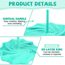 3D Printed Expanded Sensory Fidget Star, New Honeycomb Spiral Fractal Fidget Star, Decagram Hexagram Fidgets Toy 4.6in