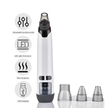 Hot Compress Blackhead Remover Vacuum Suction Acne Pore Cleaner Electric Nose Face Deep Cleansing Skin Care Devicet