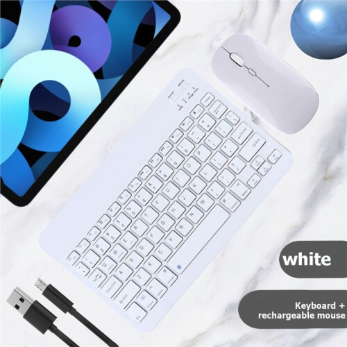 Mouse  Sem Fio de 10,1 Polegadas com Teclado Universal BT para  8, 10 e 9, Celular e Tablet, Portátil para Android B 2