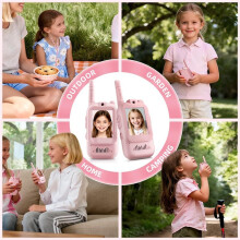 Video-Walkie-Talkies für Kinder, Tragbare, Wiederaufladbare Video-Intercom-Walkie-Talkies, Spielzeug für Familienspiele, Camping und Wandern