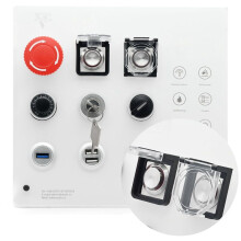 Power Push Button Cover,Waterproof and Collision Resistant, Dustproof Safety Protector for 25mm Mounting Hole B