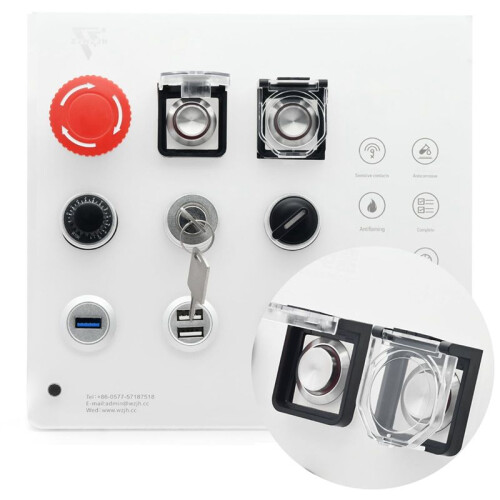 Power Push Button  Cover,Waterproof and Collision Resistant, Dustproof Safety Protector for 25mm Mounting Hole B