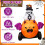 Halloween Inflatable Ghost with Pumpkin Cart - 6FT 5