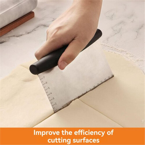 Stainless Steel Biscuit Cutter Set, Pastry Scraper and Dough Blender with Ergonomic Rubber Grip Baking Dough Tools 2