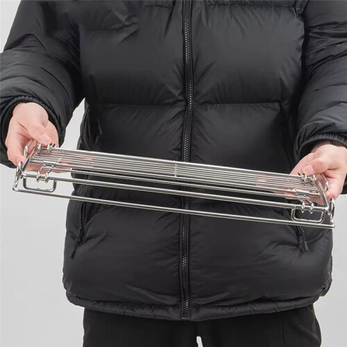 Outdoor Aluminum Table Side Storage Rack,Hanging Mesh Table Expansion Bracket,Table Extension Basket Folding Rack 1