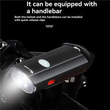 WEST BIKING 2 in 1 Bike Light USB Cycle Helmet Headlight Waterproof Bicycle Headlight